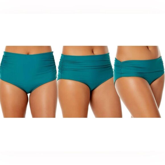 Anne Cole Convertible Swim Bottoms NEW Size 24 W Ocean Green - Picture 1 of 14